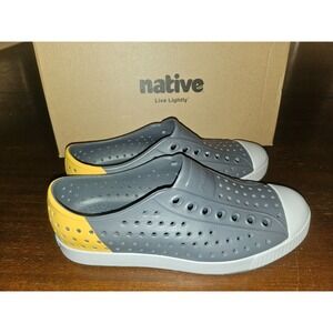Native Shoes Jefferson Block Athletic Dublin Grey Mist Trip Block Size 4 & 6